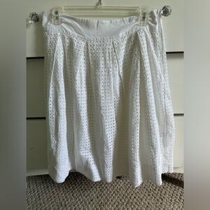 Bass & Co white eyelet midi skirt